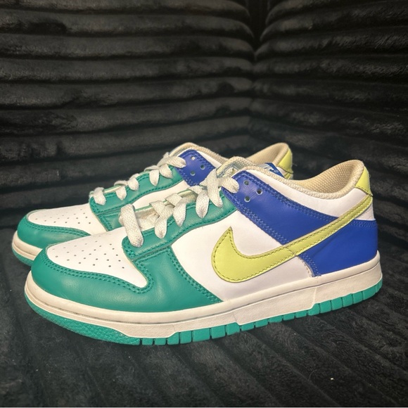 Nike Dunk Low BG 5y/6.5w Pre-0wned with Box White/Lemon Twist - Picture 1 of 8